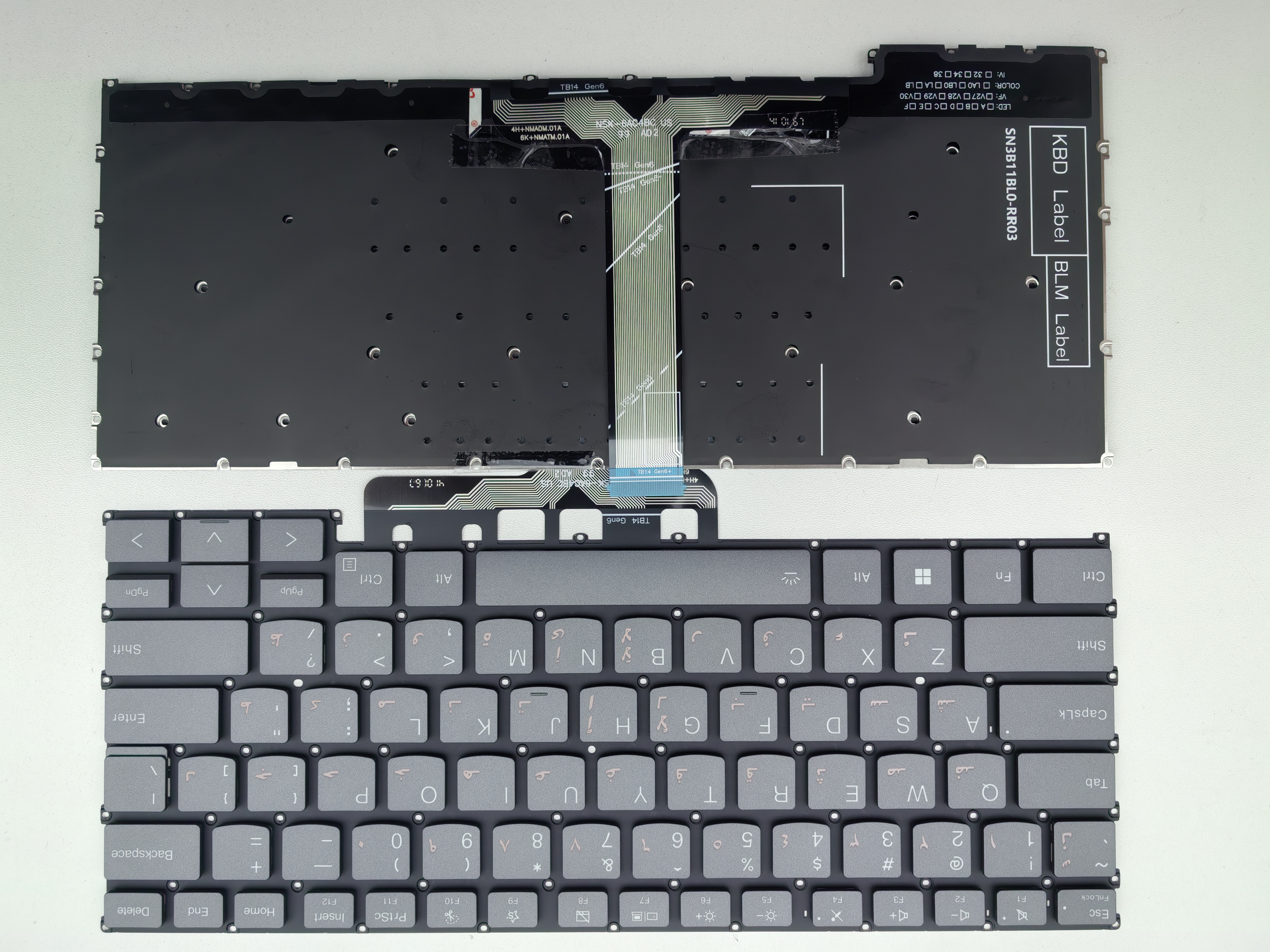 Picture of New Replacement Laptop Keyboard For LENOVO 14G6/ABPB/IRL6/Thinkbook 14 g6 Grey Backlit AR Layout